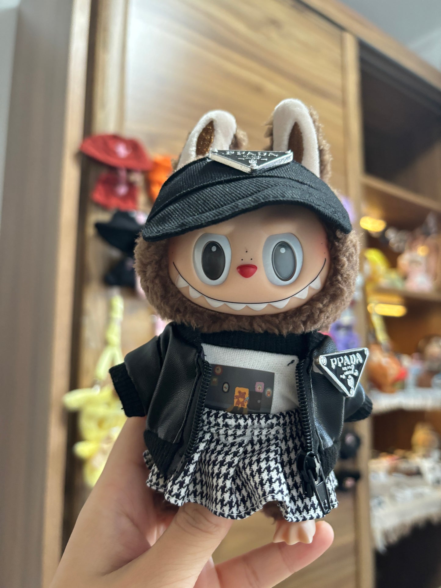 panda leather outfit