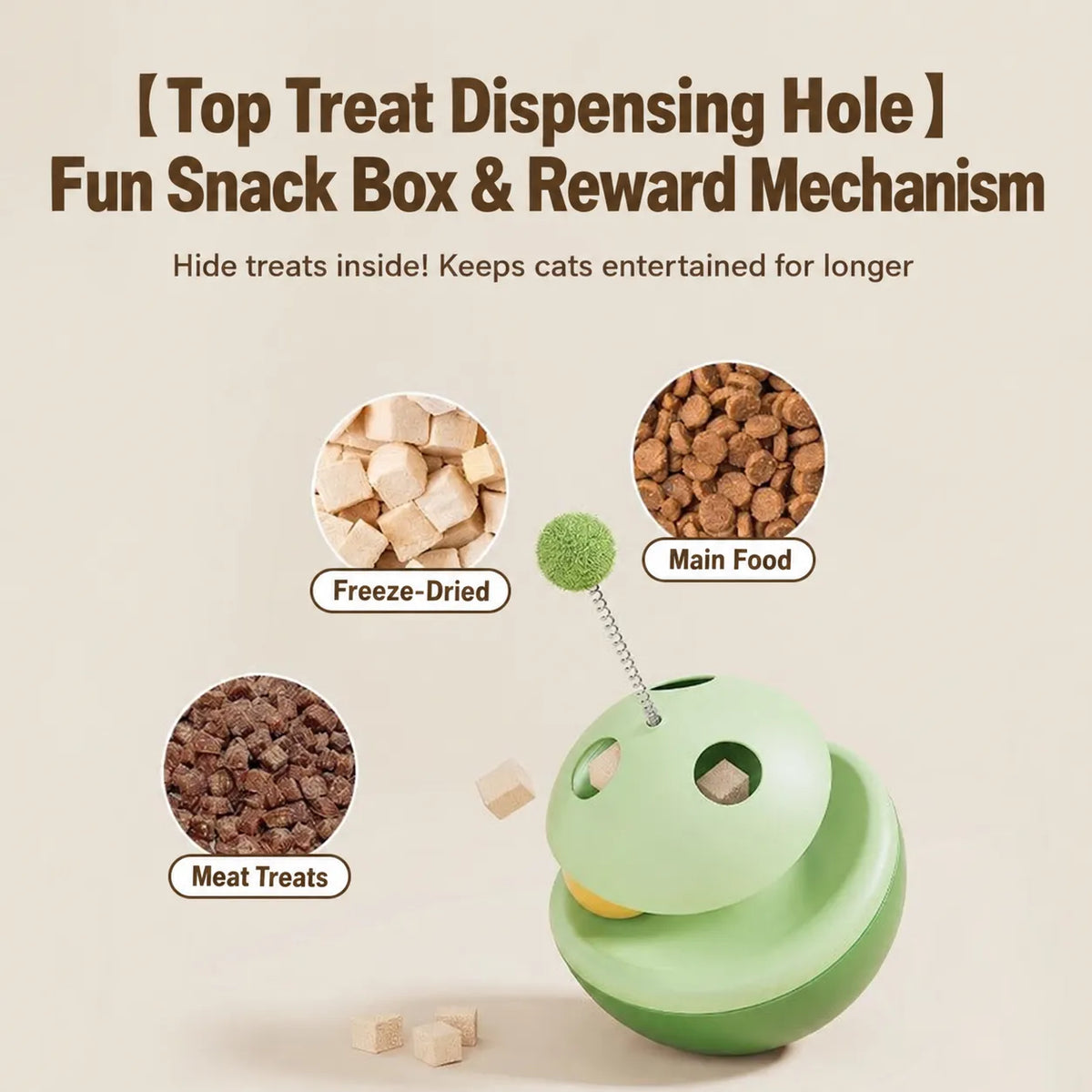 Cat toy tumbler for food leakage, puzzle to amuse the cat, self-pleasure to relieve boredom, kitten feather amusing cat stick, pet food leakage