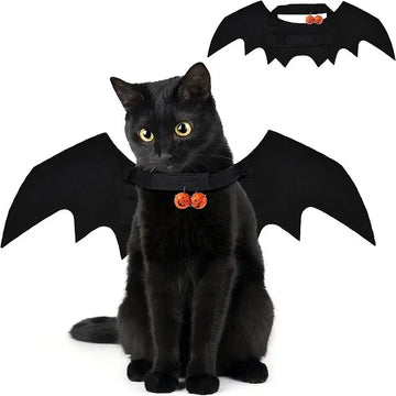 Bat Wing Pet Costume for Cats & Small Dogs, Funny Halloween Dress-Up Outfit