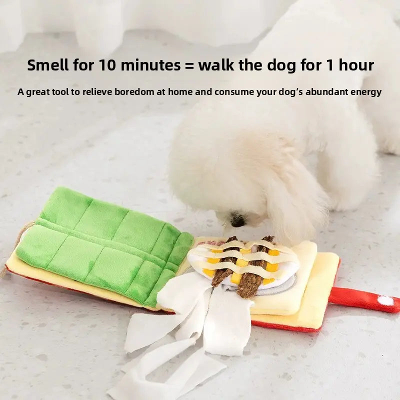dog snuffle book hiding food toy puppy enrichment toy pet border collie puzzle toy energy draining interactive toy for dogs