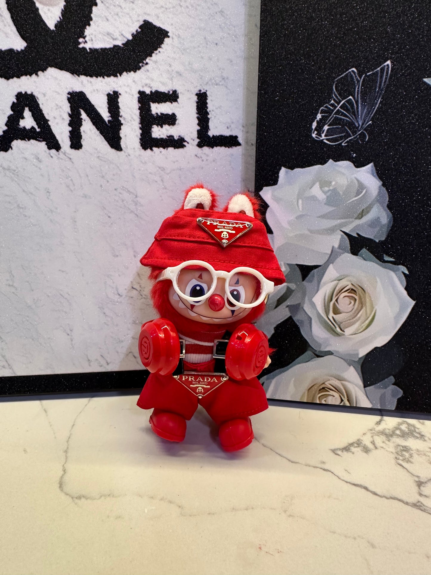 v4 panda overall outfit set