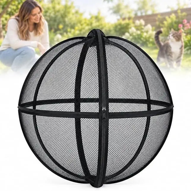 Pop Up Cat Play Tent, Outdoor Pet Enclosure with Breathable Mesh, Foldable Zippered Cat Playpen for Camping, Yard & Travel, Clear View Portable Pet Cage