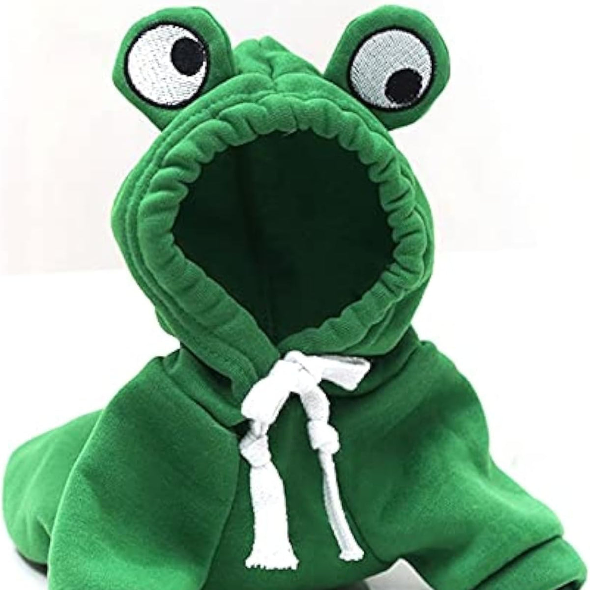 Warm Fleece Lined Dog Hoodie Winter Cute Coat Frog Costume XS