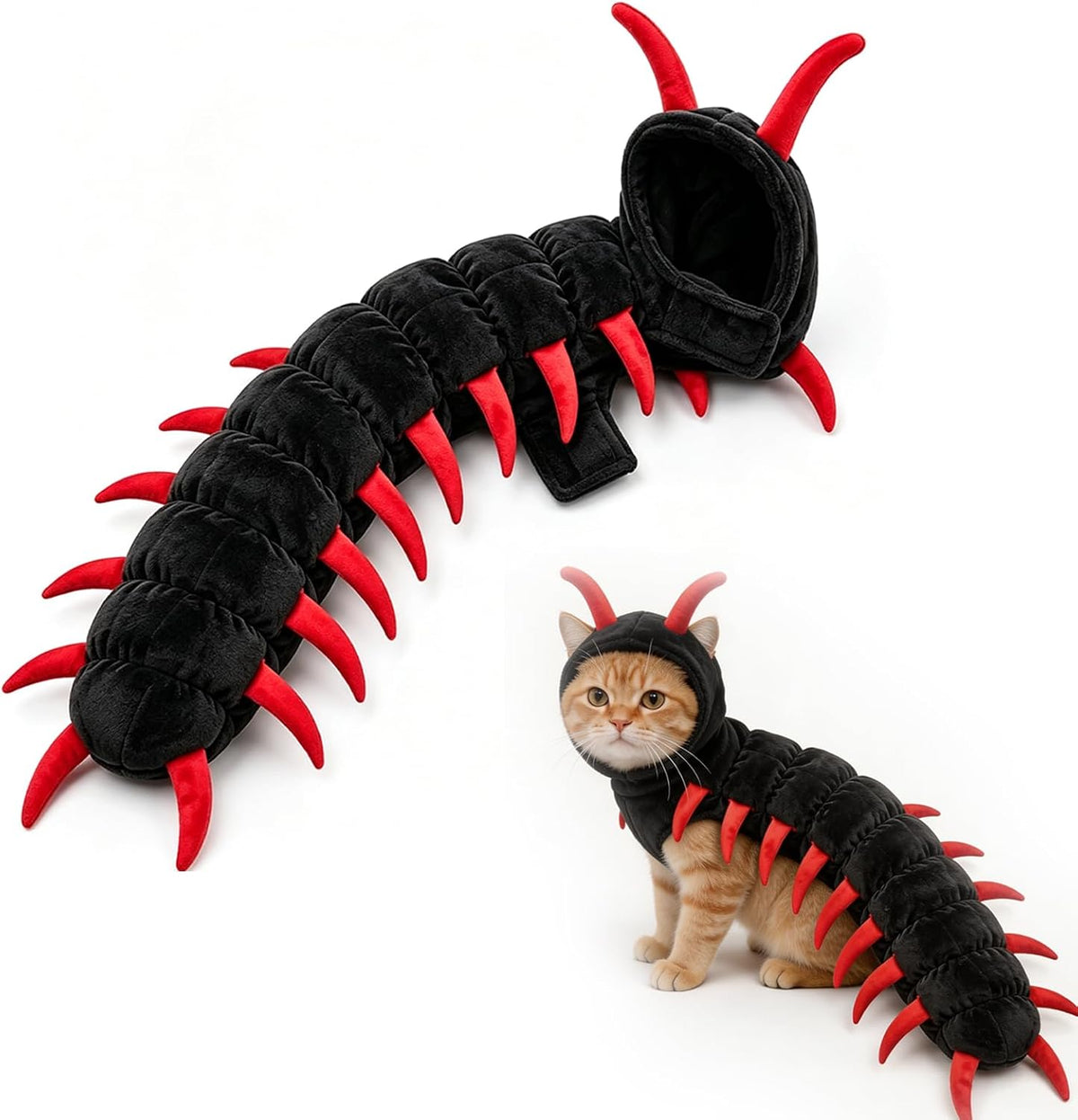Cat Centipede Costume, Funny Centipede Halloween Outfit, Plush Pet Outfit
