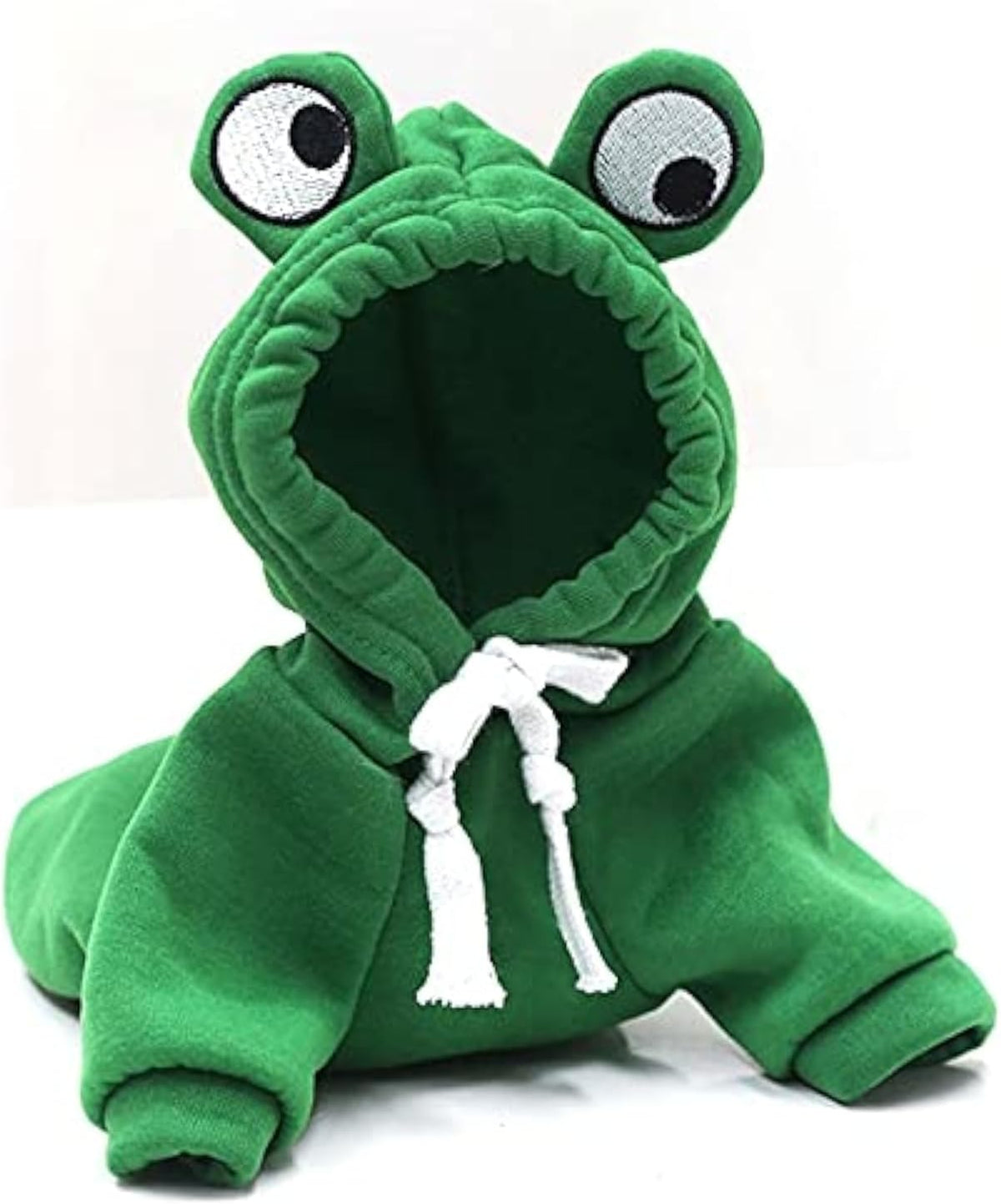 Warm Fleece Lined Dog Hoodie Winter Cute Coat Frog Costume XS