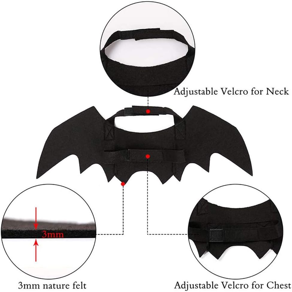 Cat Halloween Costume Bat Wing Pet Apparel for Small Dog Puppy Kitty Kitten