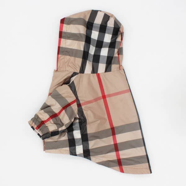Furry Pawz Plaid Dog Raincoat With Hood