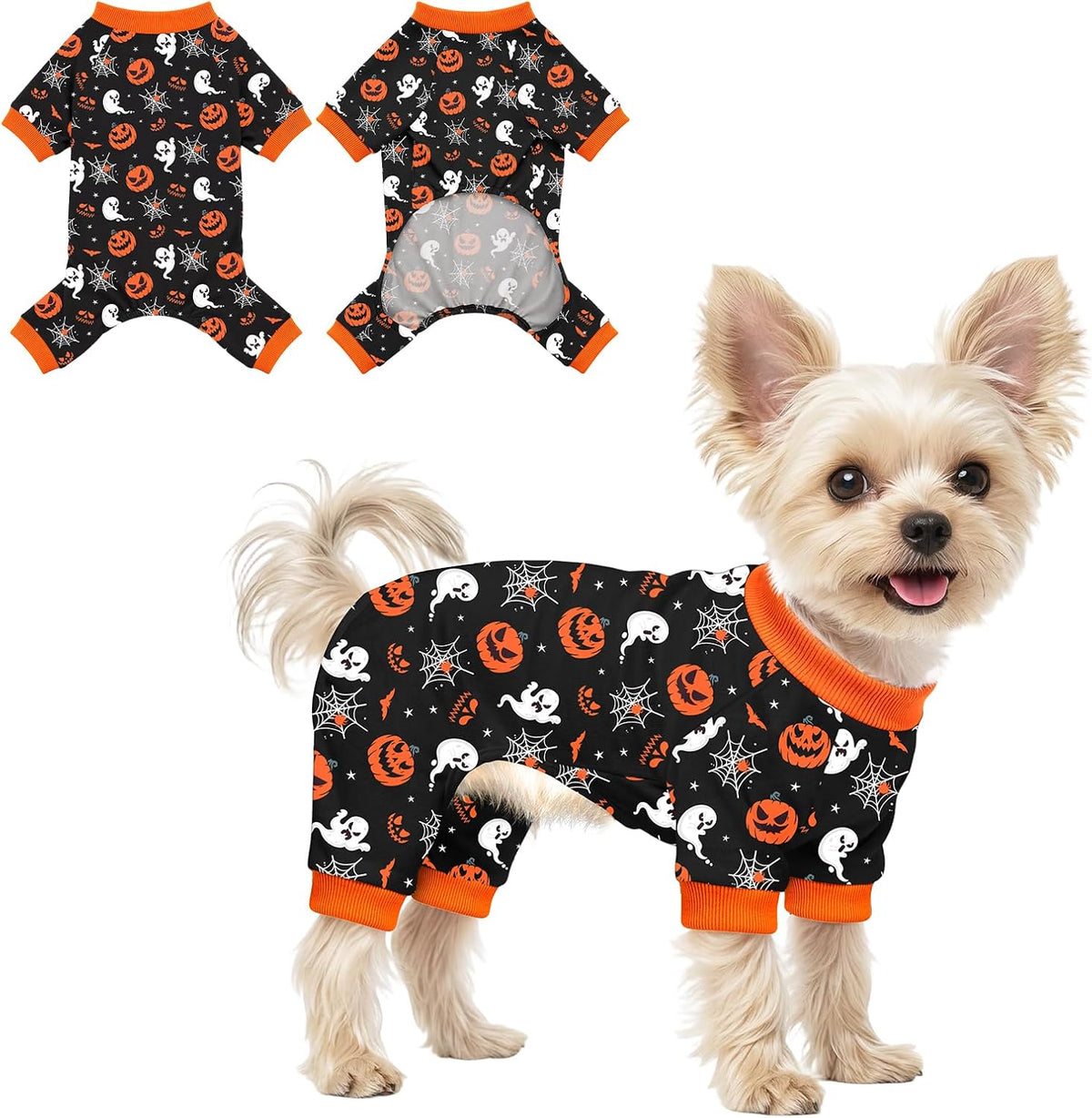 Dog Pajamas for Small Medium Dogs Pjs Pink Bow Dog Onesie Breathable Puppy Pj Pet Stretchy Soft Sleepwear for Spring Summer Costume-S
