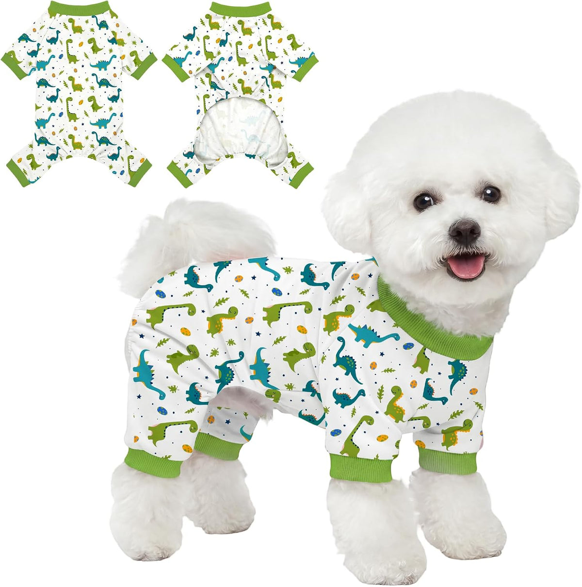 Dog Pajamas for Small Medium Dogs Pjs Pink Bow Dog Onesie Breathable Puppy Pj Pet Stretchy Soft Sleepwear for Spring Summer Costume-S