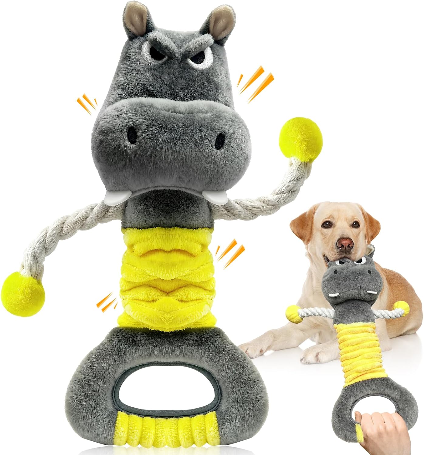 Fuufome Octopus Squeaky Dog Toys for Puppy, Small and Medium Large Breed