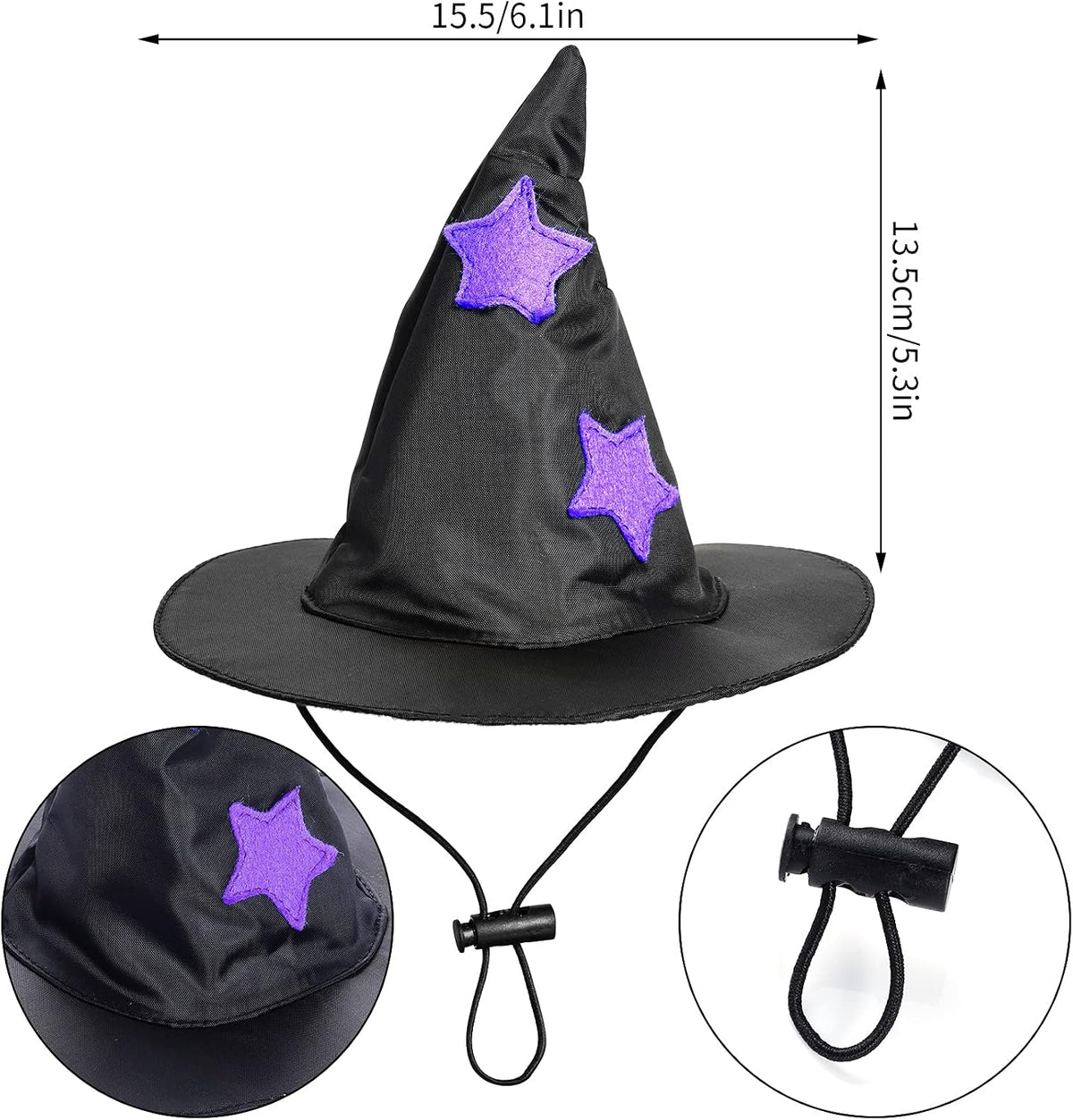 Halloween Pet Costume Cat Wizard Costume Funny Wizard Cat Clothes Cloak and Hat for Small Dogs Outfits
