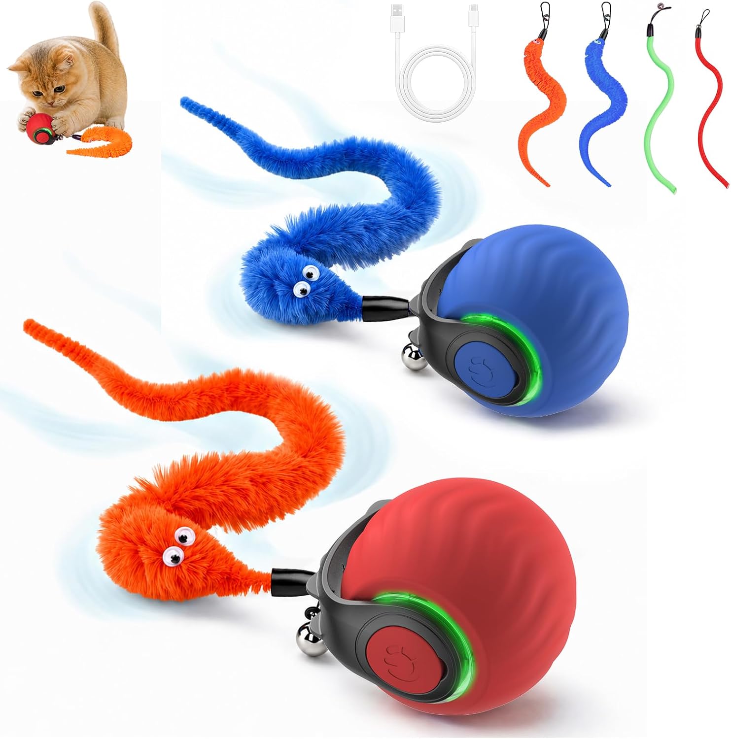 2026 Interactive Cat Toys with Bird Sounds & 3 Modes for Indoor Cats Play