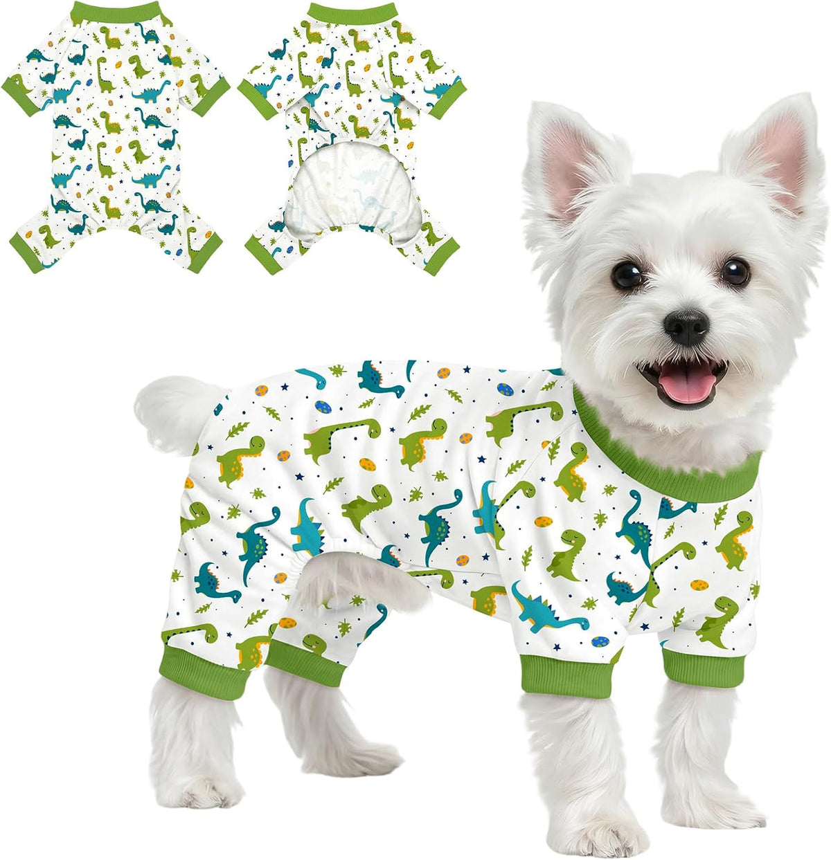 Dog Pajamas for Small Medium Dogs Pjs Pink Bow Dog Onesie Breathable Puppy Pj Pet Stretchy Soft Sleepwear for Spring Summer Costume-S