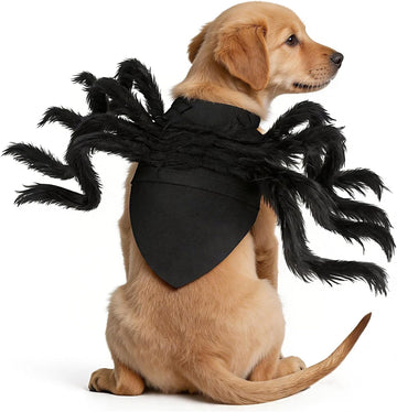 Halloween Spider Costume for Dog Cat, Halloween Pet Costume Halloween Decorations, Spider Decor Halloween Party Supply, Spider Cosplay Costumes with Adjustable Velcro for Small Medium Dogs and Cats