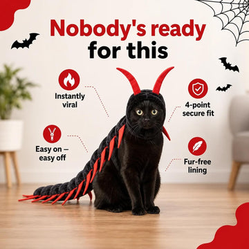 Cat Centipede Costume, Funny Centipede Halloween Outfit, Plush Pet Outfit