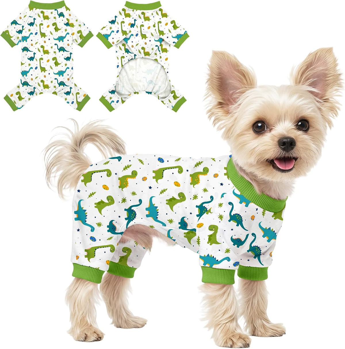 Dog Pajamas for Small Medium Dogs Pjs Pink Bow Dog Onesie Breathable Puppy Pj Pet Stretchy Soft Sleepwear for Spring Summer Costume-S