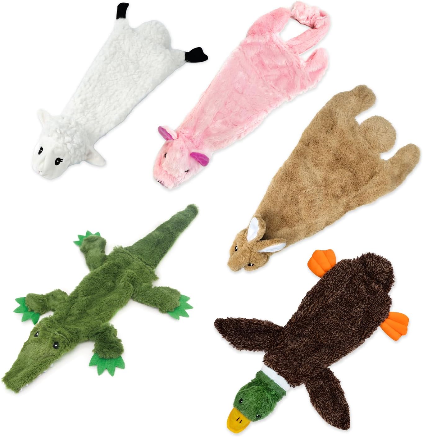 Best Pet Supplies Bunny Buddy Squeaky Plush Dog Toy - Beige, Small