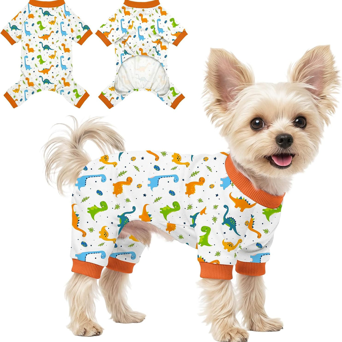 Dog Pajamas for Small Medium Dogs Pjs Pink Bow Dog Onesie Breathable Puppy Pj Pet Stretchy Soft Sleepwear for Spring Summer Costume-S
