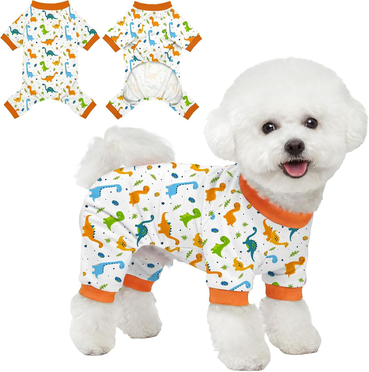 Dog Pajamas for Small Medium Dogs Pjs Pink Bow Dog Onesie Breathable Puppy Pj Pet Stretchy Soft Sleepwear for Spring Summer Costume-S