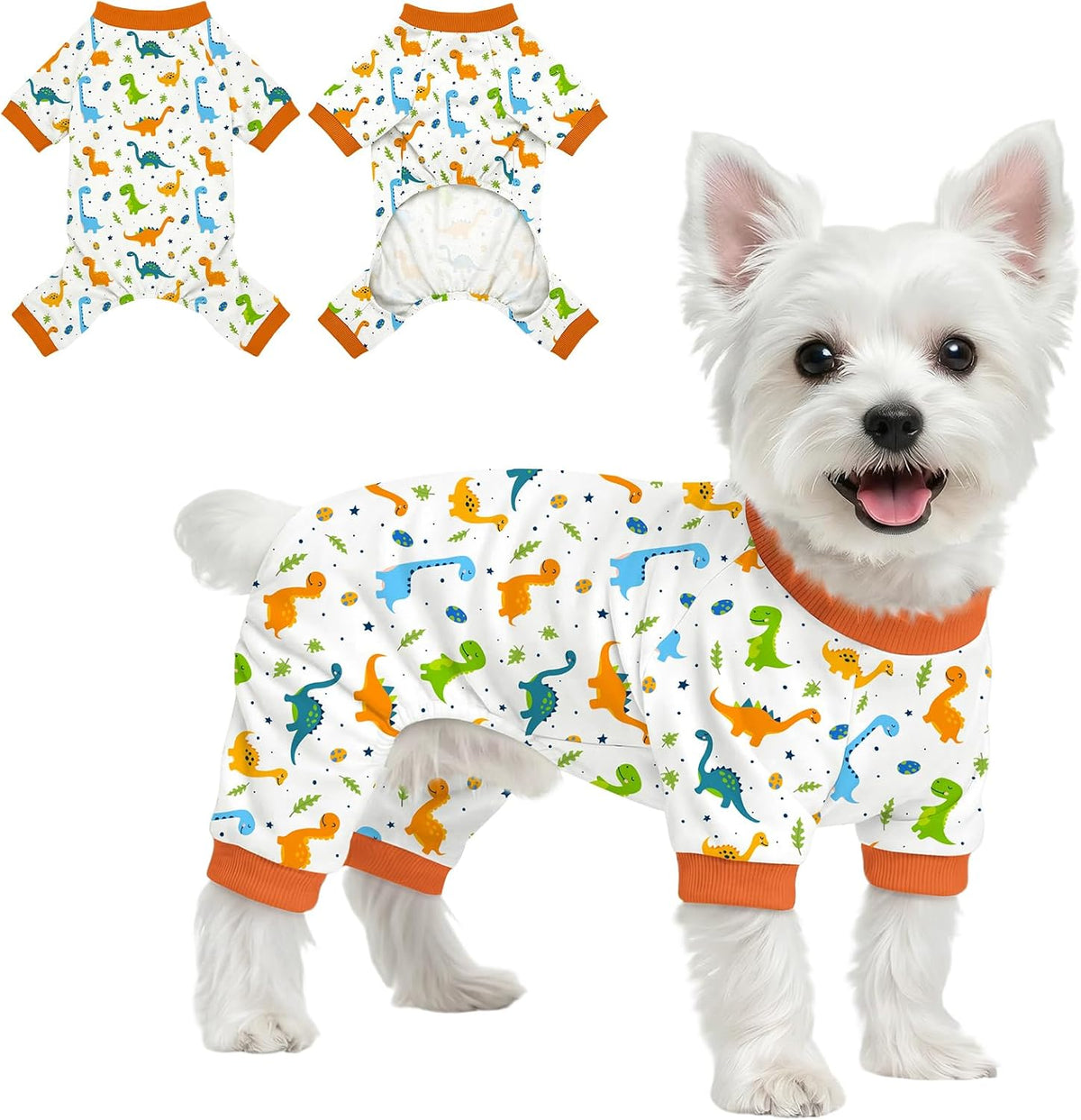 Dog Pajamas for Small Medium Dogs Pjs Pink Bow Dog Onesie Breathable Puppy Pj Pet Stretchy Soft Sleepwear for Spring Summer Costume-S
