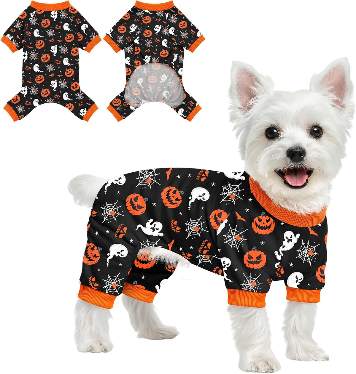 Dog Pajamas for Small Medium Dogs Pjs Pink Bow Dog Onesie Breathable Puppy Pj Pet Stretchy Soft Sleepwear for Spring Summer Costume-S
