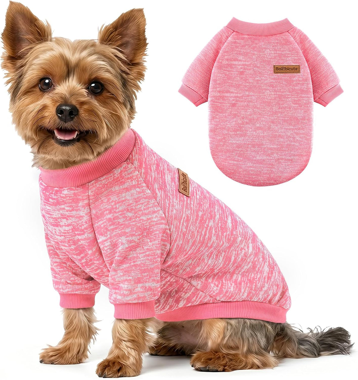 3 Pack Dog Sweaters for Small Dogs Girl Boy Winter Fleece Clothes Warm Soft Dog Sweatshirt Outfit for Dogs Cats Pet Apparel