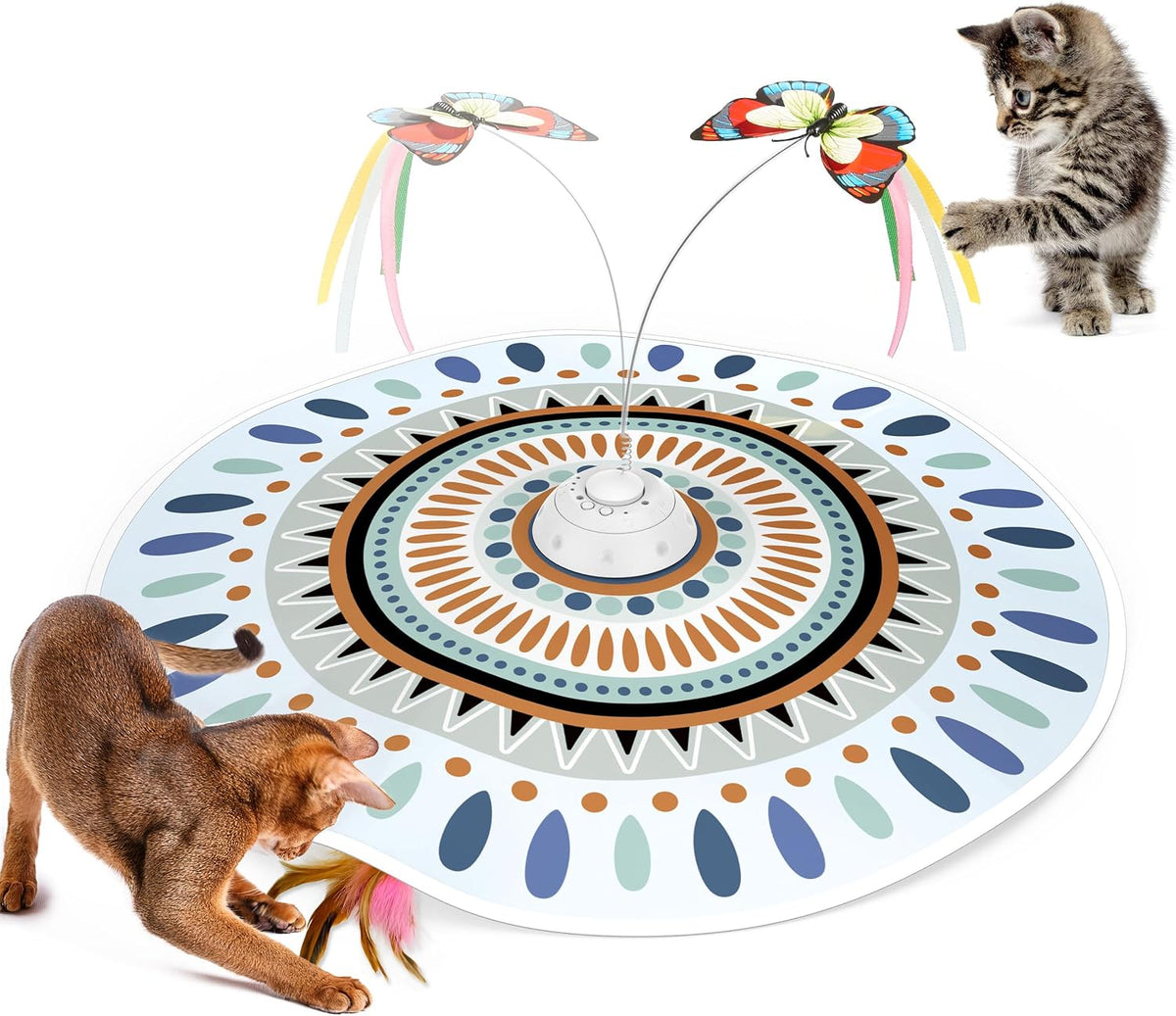 Potaroma Cat Toys Chargeable, 3in1 Hide and Seek, Interactive Fun