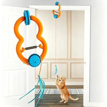 Allforpaws Interactive Cat Toy for Indoor Cats with Feather Teaser