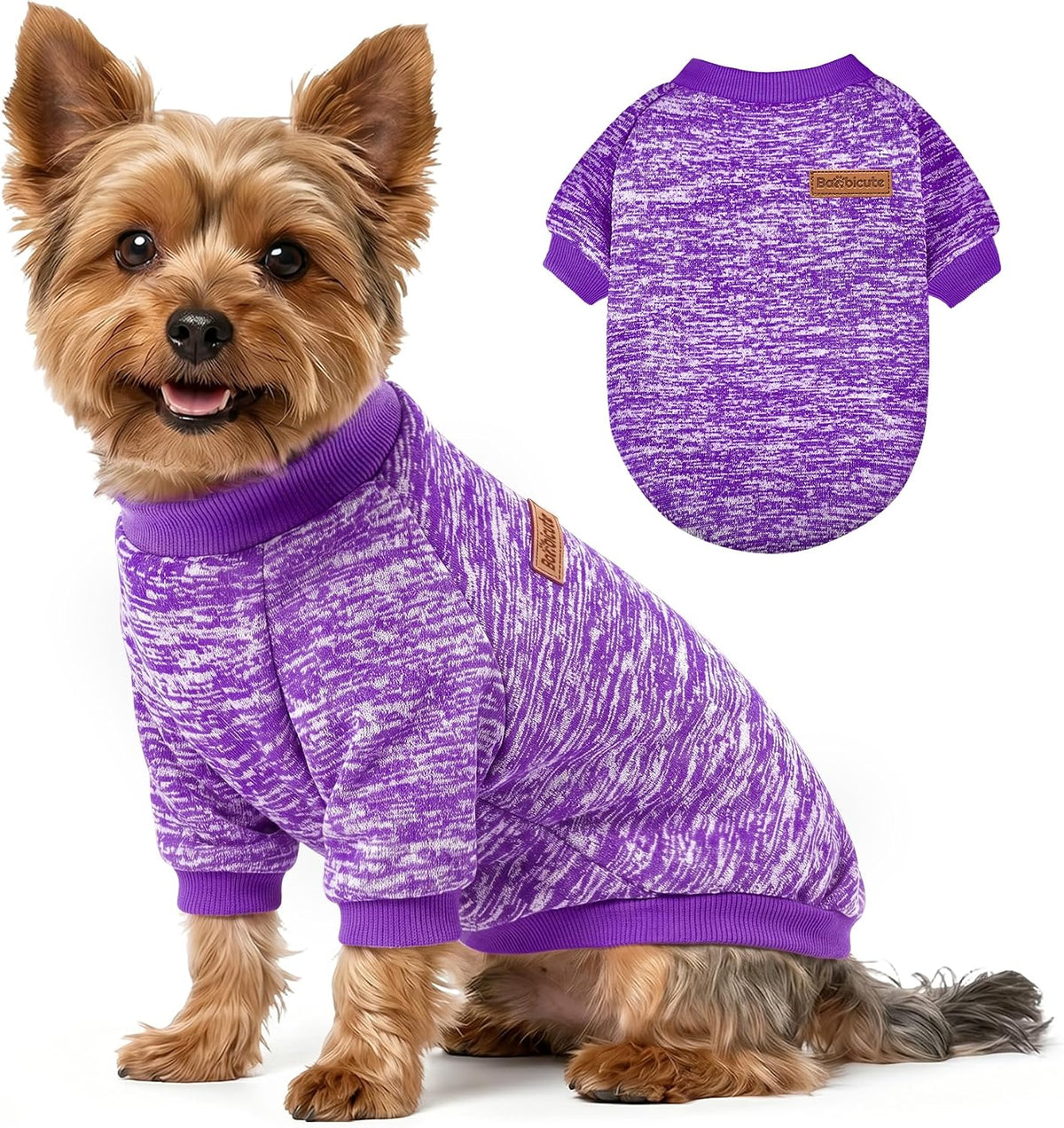3 Pack Dog Sweaters for Small Dogs Girl Boy Winter Fleece Clothes Warm Soft Dog Sweatshirt Outfit for Dogs Cats Pet Apparel