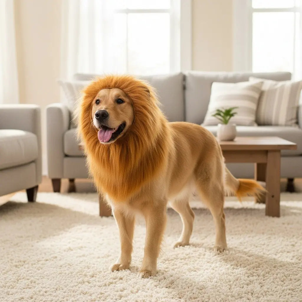 Lion Mane Dog Costume, Lion Mane Wig for Medium to Large Dogs, Halloween for Big Dogs, Fun Pet Dress-Up Gear