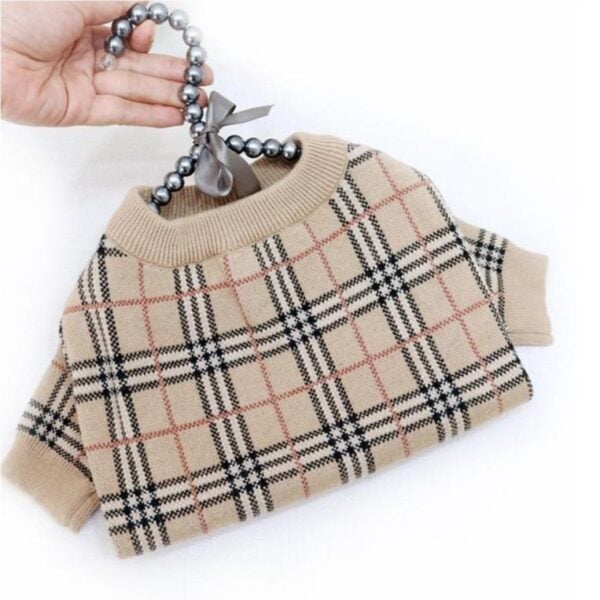Barkberry Vintage Plaid Designer Dog Sweater