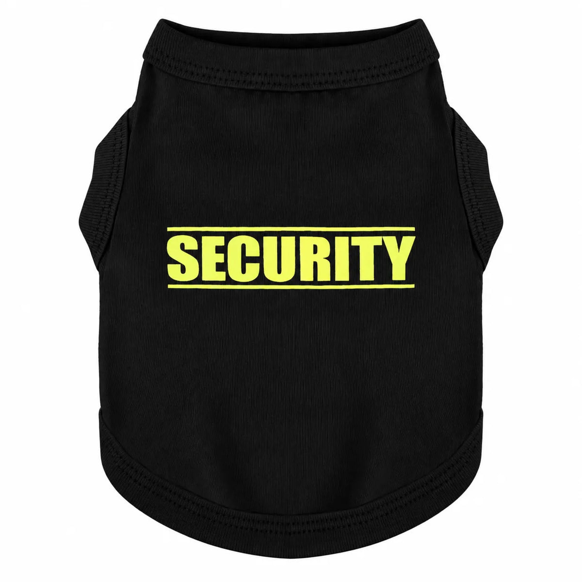 Discover Cozy Cotton Canine Wear: Soft, Lightweight, and Breathable Dog Shirt Vest with Eye-Catching Graphics(Security), Keeping Your Furry Friend Warm and Comfy! Black M