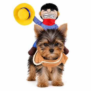 Dog Cowboy Costume, Dog Halloween Costumes Cowboy Rider Dog Costume Funny Dog Costume for Small Medium Large X-Large Dogs (XX-Large)