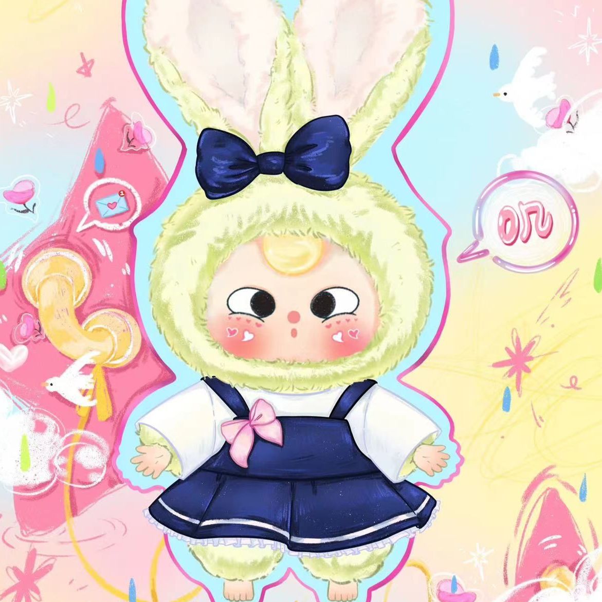 [babythree]macaron bunny origin