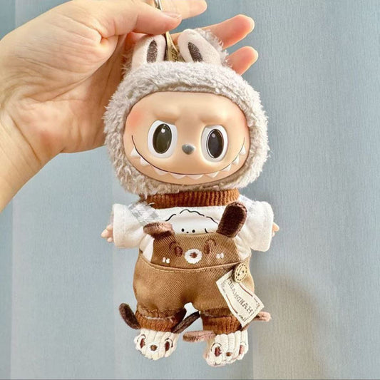 【3-Piece】Cuddly Bear Overalls Outfit Set