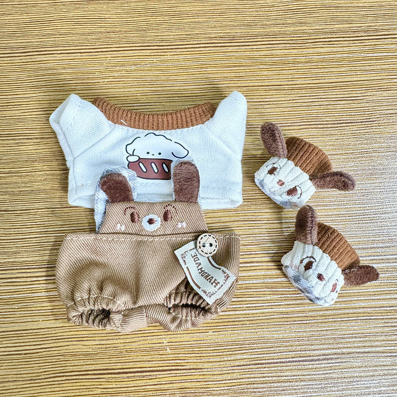 【3-Piece】Cuddly Bear Overalls Outfit Set