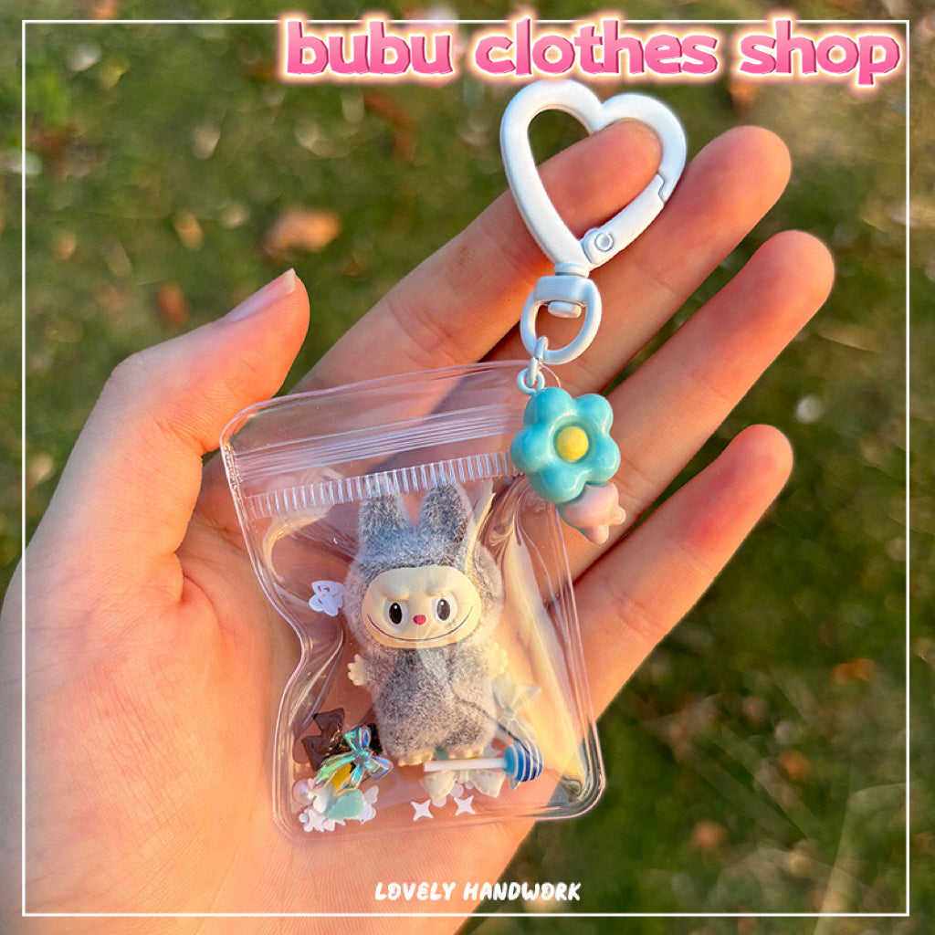 Flocking Labubu Accessory / Keychain