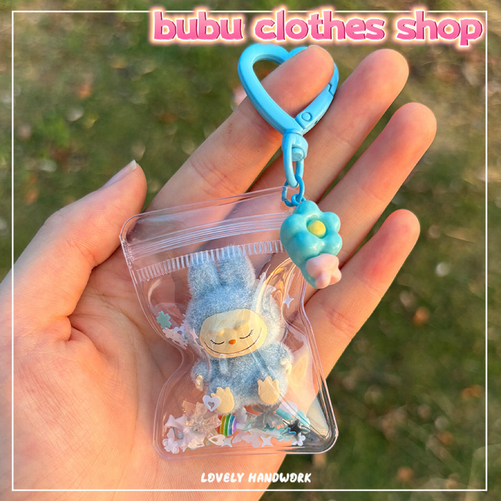 Flocking Labubu Accessory / Keychain