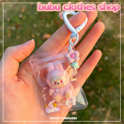 Flocking Labubu Accessory / Keychain