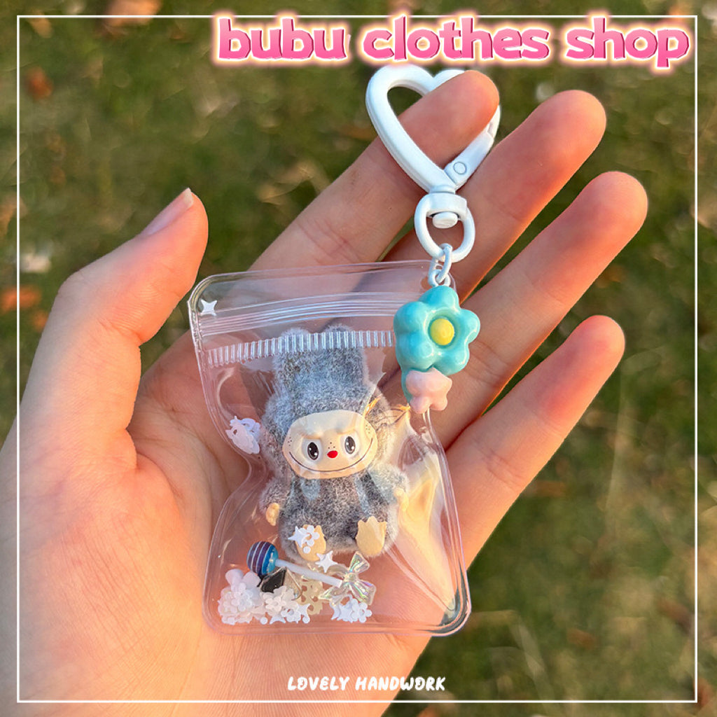 Flocking Labubu Accessory / Keychain