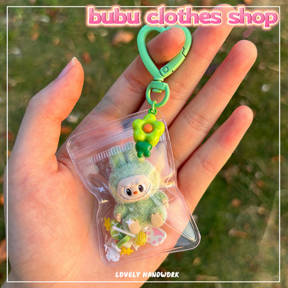 Flocking Labubu Accessory / Keychain