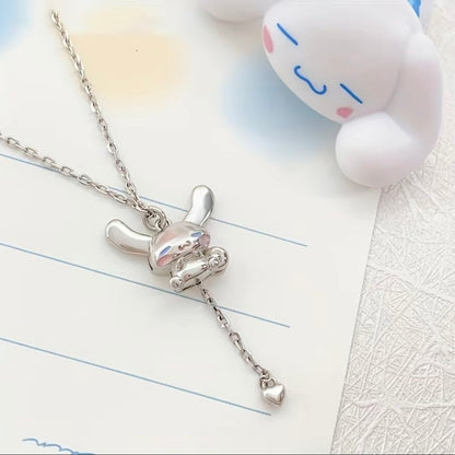 saro cm necklace with movable tail & ears