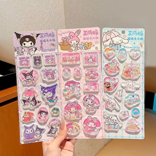 saro kapiba and little pony 3D flowable stickers