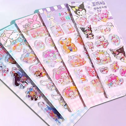 saro kapiba and little pony 3D flowable stickers