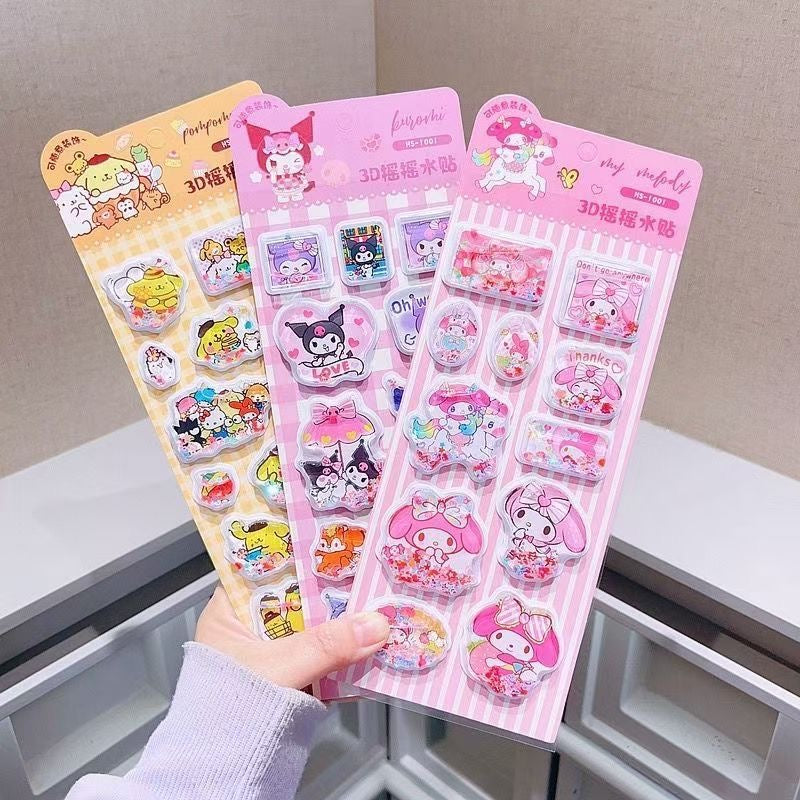 saro kapiba and little pony 3D flowable stickers