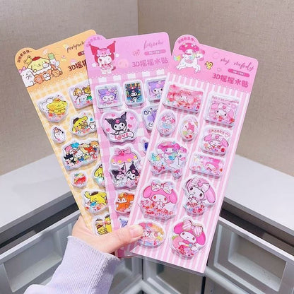 saro kapiba and little pony 3D flowable stickers