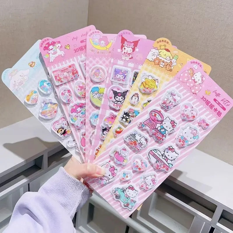 saro kapiba and little pony 3D flowable stickers