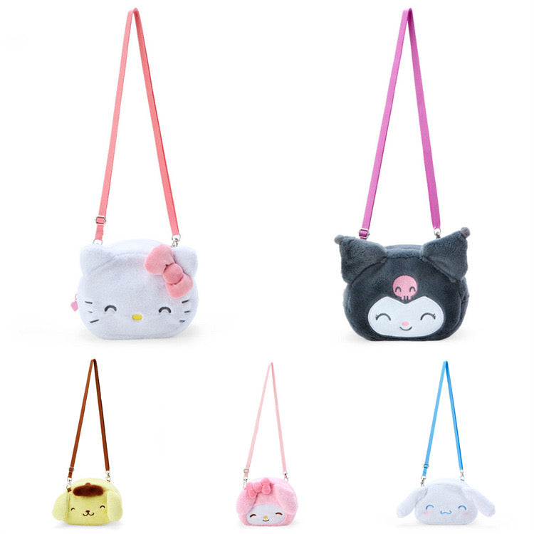 saro smile corssbody plush purse