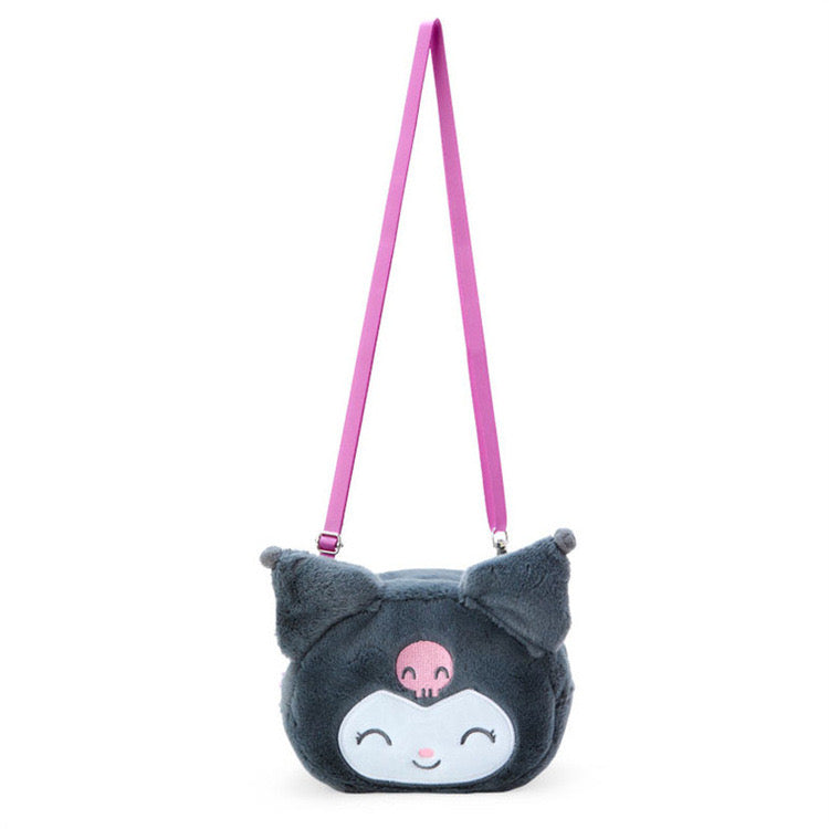 saro smile corssbody plush purse