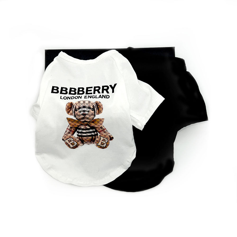 Summer Thin Pet Dog Clothes Thin Short Sleeve T-Shirt Bear Small Dog Teddy Schnauzer Corgi Clothing